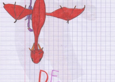 Dessin de Ludivine - Dragons pour Philippe MONTEL