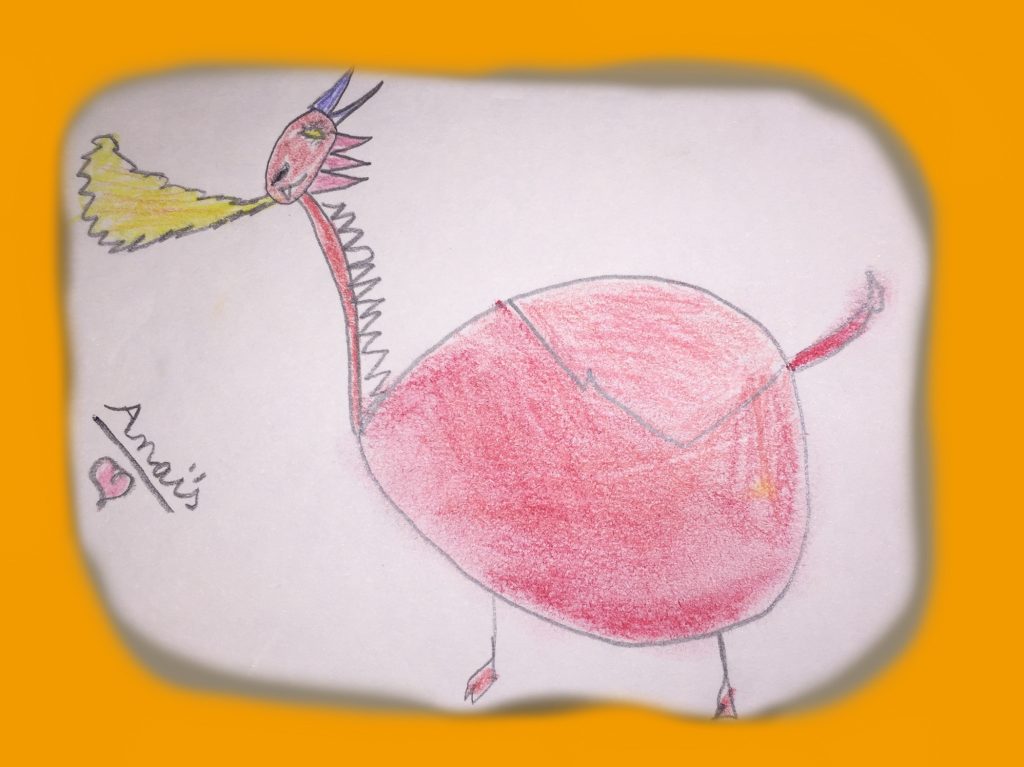 Un dragon dessiné par Anaïs